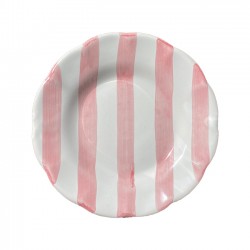 Pink stripe plate 21cm