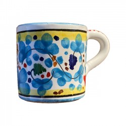 Coffe cup with blue flowers...