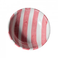 Pink stripe bowl 14cm