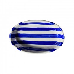 Blue stripe hollow oval...