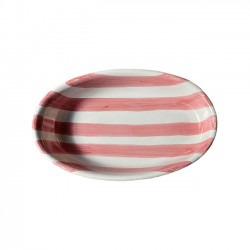 Pink stripe hollow oval...