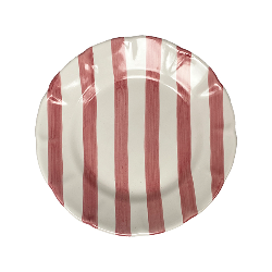 Pink stripe plate 25cm