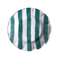 Green stripe plate 16cm