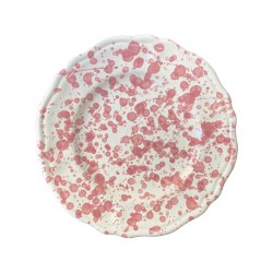Plate 25 cm with pink dots