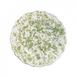 Plate 20 cm with green dots