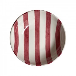 Red stripe salad bowl 20 cm