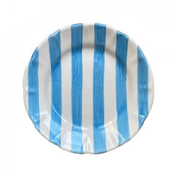 Turquoise stripe plate 21 cm