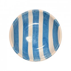 Turquoise stripe bowl 14 cm