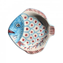 Fish plate 23 cm blue light