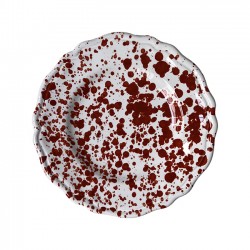 Plate 20 cm with red dots