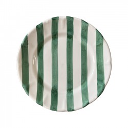 Light-green stripe pasta plate