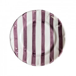 Purple stripe pasta plate