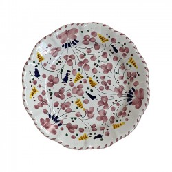 Deruta plate 20cm with pink...