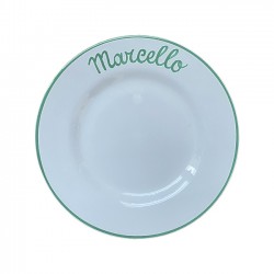 Green plate to customize 20 cm