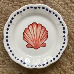Assiette 20 cm Coquille Rouge