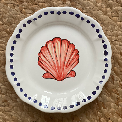Assiette 25 cm Coquille Rouge