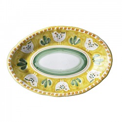 Oval plate 35 cm yellow...