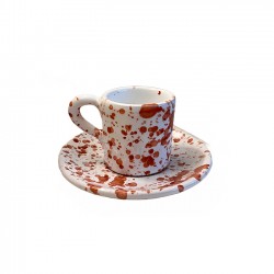 Coffe Cup with terracotta dots