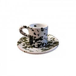 Coffee Cup with green dots