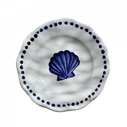 Plate 25 cm with a blue shell
