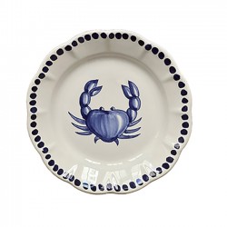 Plate 20 cm with blue crab...