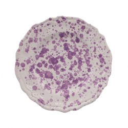 Plate 20 cm with purple dots