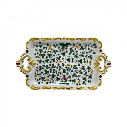 Tray 44 cm with green flowers