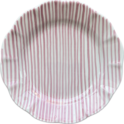 Pink little stripe plate 25 cm