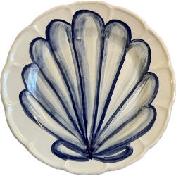 Plate 20 cm with blue Shell