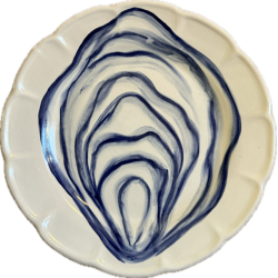 Plate 16 cm with blue Oyster