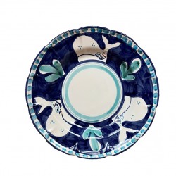 Blue  Plate 25 CM with whale