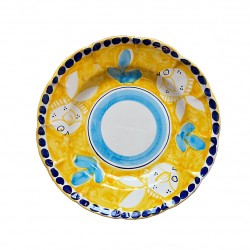 Yellow Plate 25cm with Fish