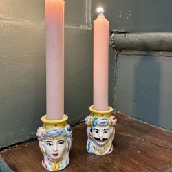 Candle holders Sicilian couple