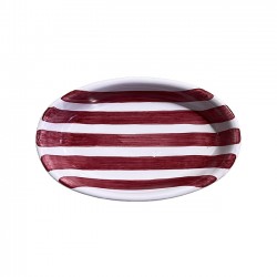 Red stripe hollow oval...