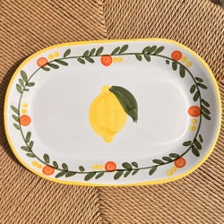 Lemon Oval Big Platter