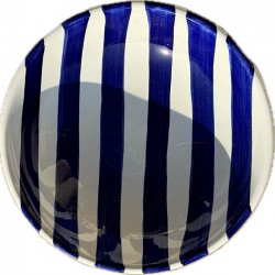 Saladier 20 cm Rayure Bleu