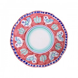 Red plate 21 cm with...